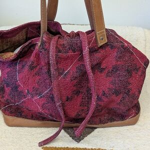 Sundance Red and Brown Tote Bag